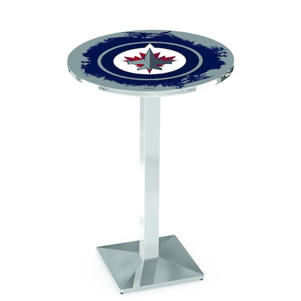 42" Chrome Winnipeg Jets Pub Table